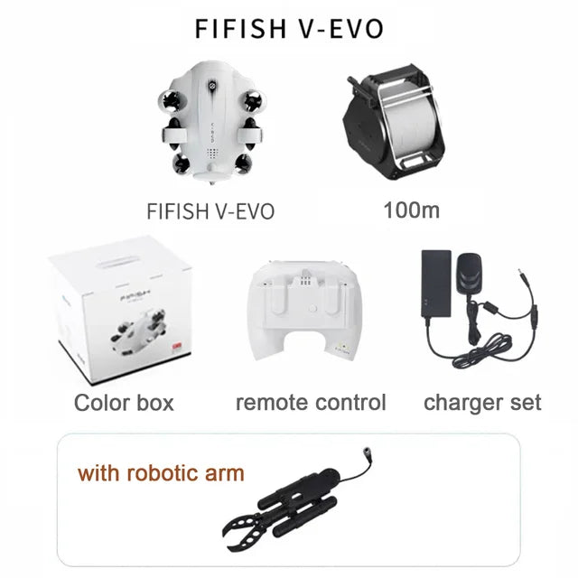CAMORO C camolech 2023 New FIFISH V-EVO VR Underwater Rov Robot Diving Underwater Drone 4K Fish Finder with Grabber Arm