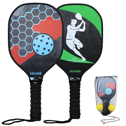 2-Pack Wooden Pickleball Paddles Set with Balls And Mesh Storage Bag Ideal for Beginners