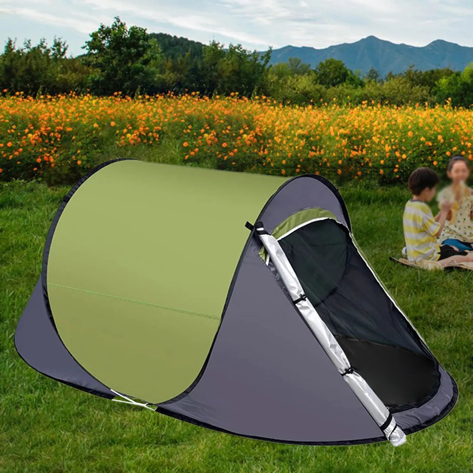 Automatic Instant Pop Up Portable Camping Tent for Outdoor Fishing Hiking Backyard Beach Party with Carry Bag Windproof Setup