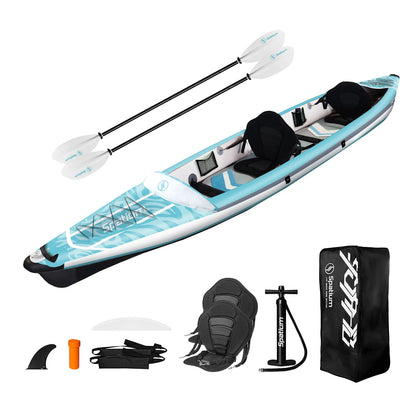 Spatium Inflatable Kayak PVC Fishing Boat 1-3 Person For Water Sports Surfing Rafting Touring Inflatable Kayak With Paddle,Seat