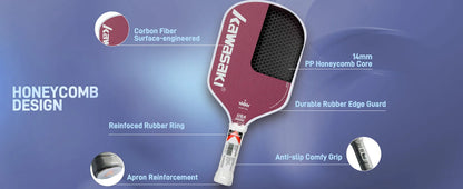 Kawasaki KING 6 USAPA Approved Wide Body Large Sweet Spot pickleball paddle With Cover
