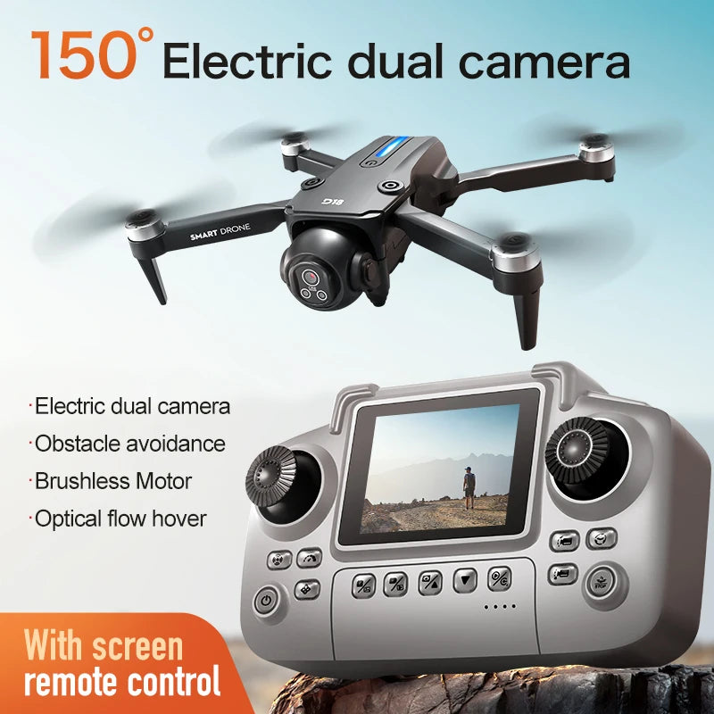 2025 D18 Drone 8K Aerial HD Dual Camera Photography Intelligent Obstacle Avoidance Brushless Motor 5G WIFI GPS Return VR Drone
