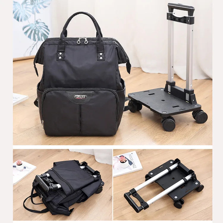 Wheeled bag for travel trolley bags Women travel backpack with wheels Oxford large capacity Travel Rolling Luggage Suitcase Bag