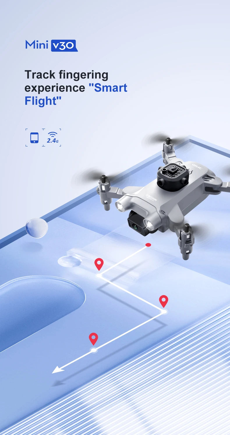 4DRC New V30 Mini Drone with Camera HD 4K 1080P FPV RC Drones Profesional Five-sided Obstacle Avoidance Helicopter Dron Toy Gift