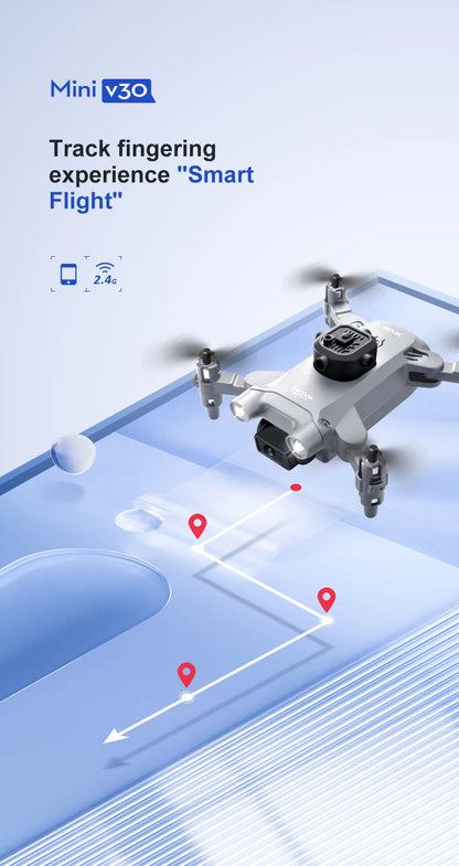 4DRC New V30 Mini Drone with Camera HD 4K 1080P FPV RC Drones Profesional Five-sided Obstacle Avoidance Helicopter Dron Toy Gift