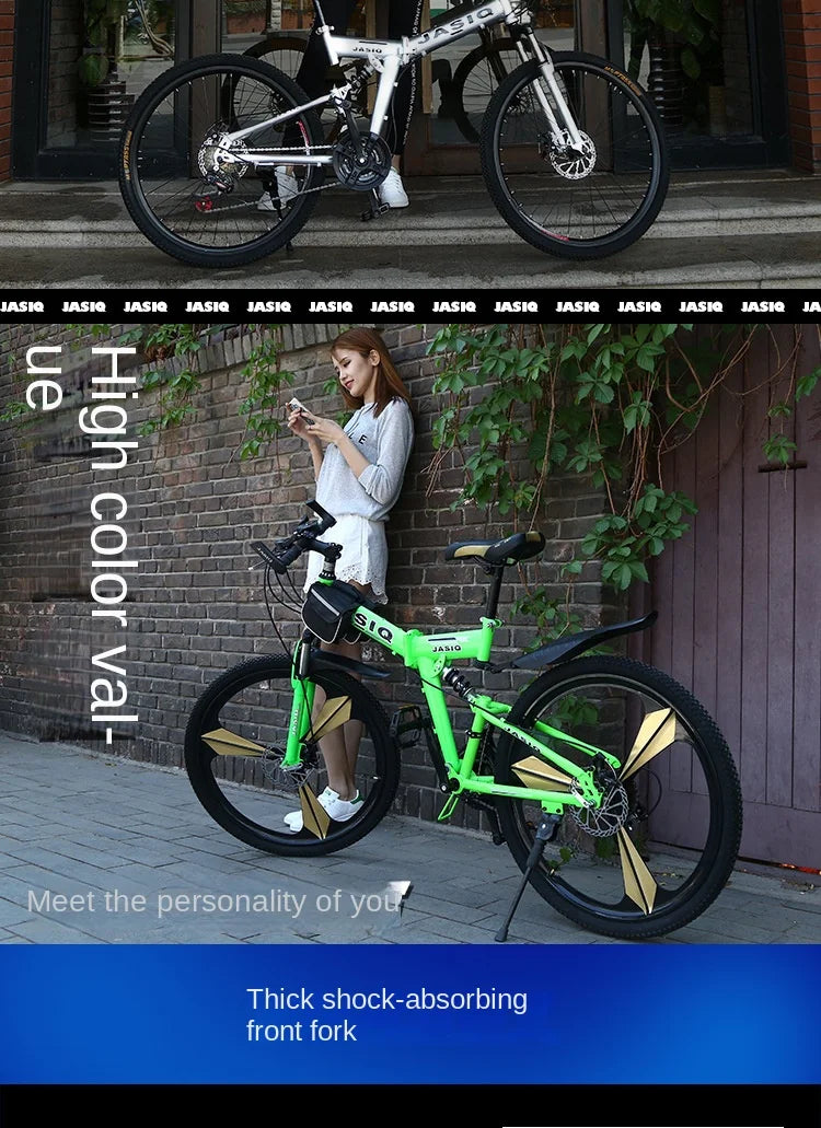Mountain Bikes Adult Bikes Men's And Women's Variable Speed Bikes Dual Shock Absorbing Folding Mountain Bikes Student Bikes