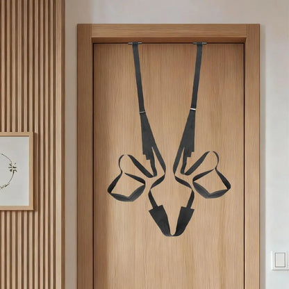 SM Sex Swing with Adjustable Door Anchor and Straps for Hands Feet Restraint Unlock Multiple Positions