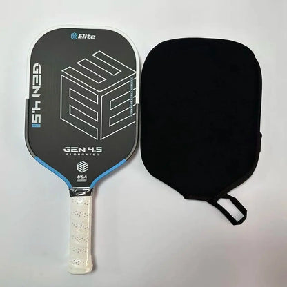 Elite Pickleball Paddle - Carbon Fiber Structure Cold Pressed Anti-Slip Grip PP Honeycomb Core High Strength Friction Durable Ed