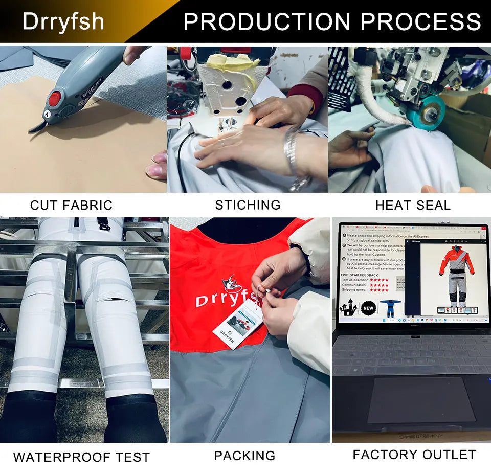 Winter Drysuits Dry Warm Suits for Adult Male Sailing Cold Water Sport Swimming Fishing Kayak Waterproof Outdoor Wading Clothing