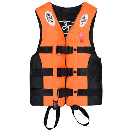 2024 S -XXXL Swimming Boating Life Jacket Skiing Vest Survival Suit Outdoor Polyester Life Jacket for Adult Children Whistle
