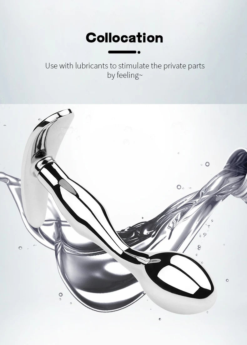 Metal Anchor Base Anal Plug outdoor Butt Plug Stainless Dildos Women'S Vaginal Plug Adult Couple Gay Masturbating Intimate Toys