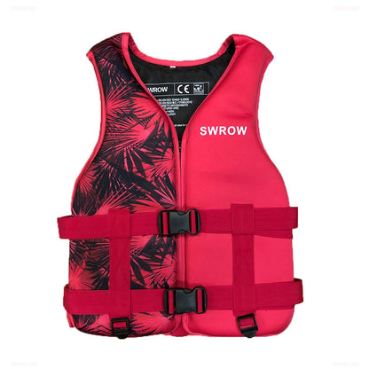 Portable fashion adult children's life jacket neoprene swimming life jacket water sports fishing kayak surfing life jacket 2023