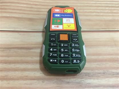 Mini Rugged Mobile Phone, 1.8", Push Button,Dual Sim, BT,Dual Flashlight, MP3,Wireless FM,BigHorn Dustproof Shockproof CellPhone