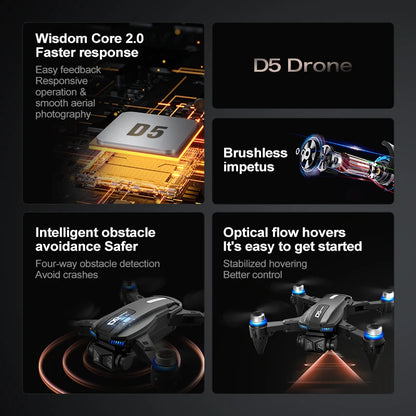 Xiaomi D5 Drone 8K Aerial HD Dual Camera Photography Intelligent Obstacle Avoidance Brushless Power 5G WIFI GPS Return Drone