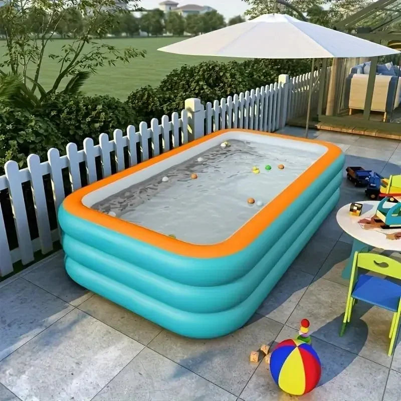2.1m Pack Generic Long PVC Inflatable Swimming Pool Durable Easy to Install and Suitable for Family Fun Suitable for Family