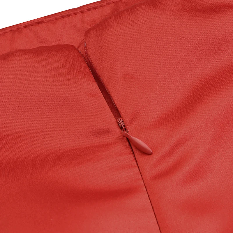 ZANZEA Bohemian Women Satin Silk Black Long Skirts Elegant Solid A-Line Party Jupes Femme Waist Zipper Oversized Casual Dresses