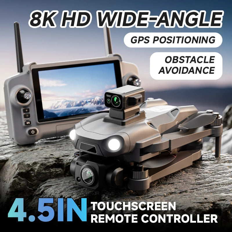 Aerial Drone 4.5-inch Large Screen M24 GPS Positioning Payload Delivery Touchscreen Control 360° Intelligent Obstacle Avoidance