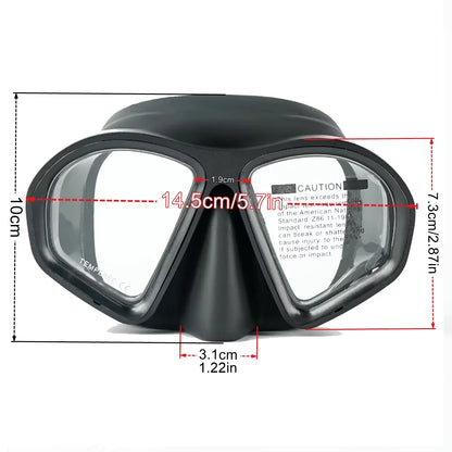 Aluma Pro Dive Mask with Anti-Fog Spray,Low Volume Tempered Glass Lens for Scuba, Snorkeling & Freediving, Adults  Gear