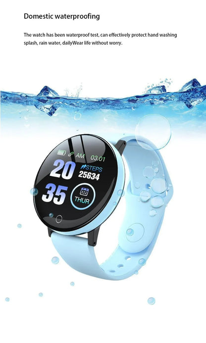 Round Digital Smart Sport Watch for Men and Women, LED, Electronic, Bluetooth, Wrist Watch for Kids, Hours, Dropshipping
