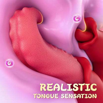 Vibrator Adult Sex Toys for Women 4 in 1 Tongue Thrusting Vibrators Dildo Sucking Clit Stimulator for Female Couples Adult Games