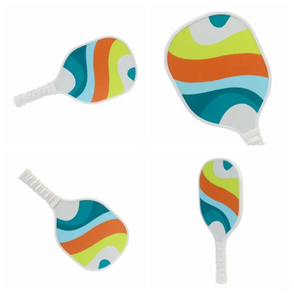 Wooden Pickleball Paddles Non-Slip Colorful Pickle Ball Racket Ribbed Handle Single Racket Pickleball Training Equipment Men