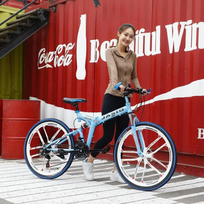 Mountain Bikes Adult Bikes Men's And Women's Variable Speed Bikes Dual Shock Absorbing Folding Mountain Bikes Student Bikes