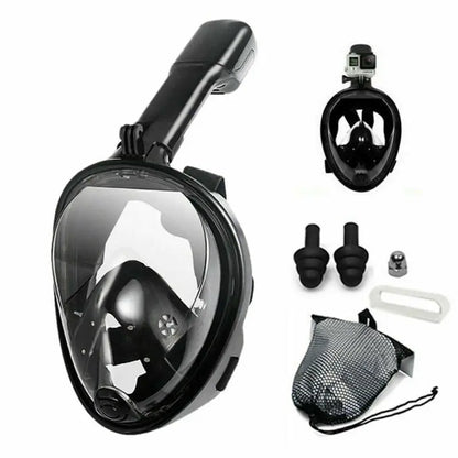 Full Face Diving Mask Underwater Snorkeling Anti Fog Swimming Mask Set Scuba Diving Respirator Masks Safe Breath for Kids Adults
