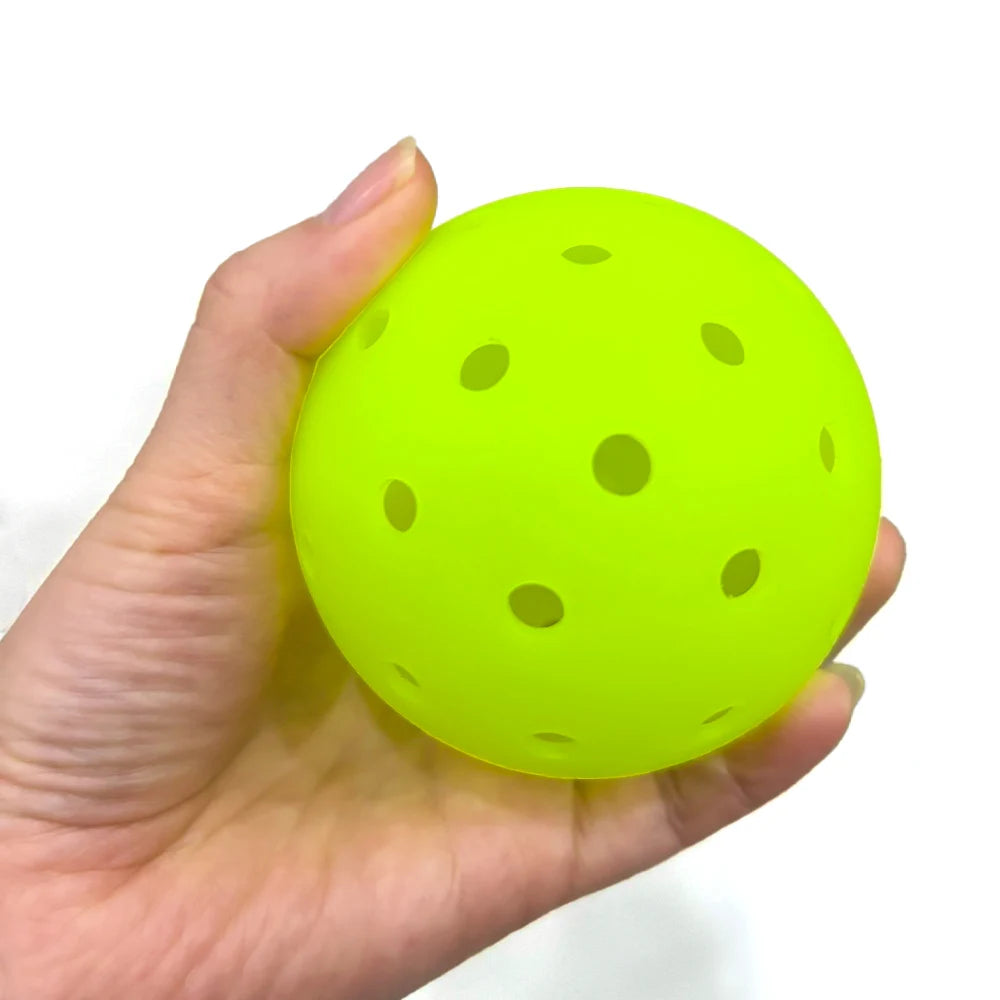 74MM 48-Hole Outdoor Pickleballs Seamless Roto-Molded Design for Durability Pickle Ball for Beginner Intermediate Player 12 Pack