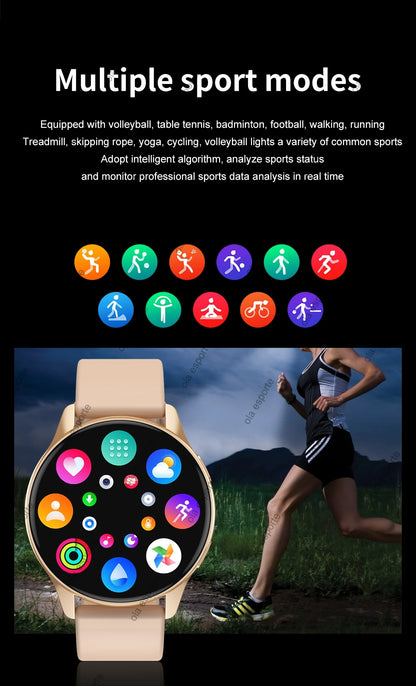 Women Bluetooth Call Smart Watch Heart Rate Blood Oxygen Monitor Smartwatches Waterproof Sports Men Smartwatch For Android IOS