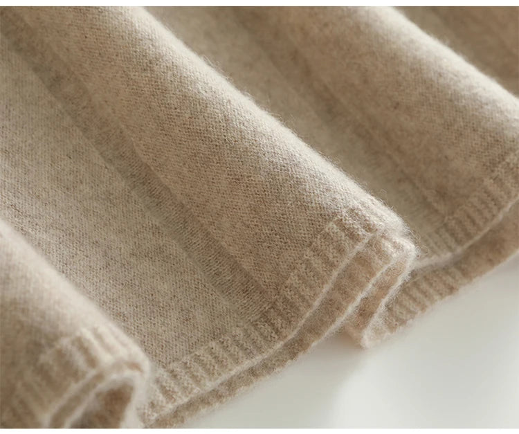 High-end 2022 Autumn/Winter New 100% Pure Wool Women's Thick Warm Elegant Pleated Skirt Fashion A Line Knitted Skirt 4 Colors