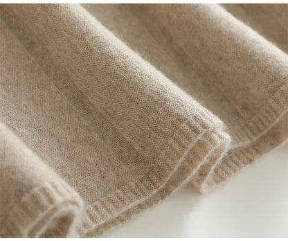 High-end 2022 Autumn/Winter New 100% Pure Wool Women's Thick Warm Elegant Pleated Skirt Fashion A Line Knitted Skirt 4 Colors