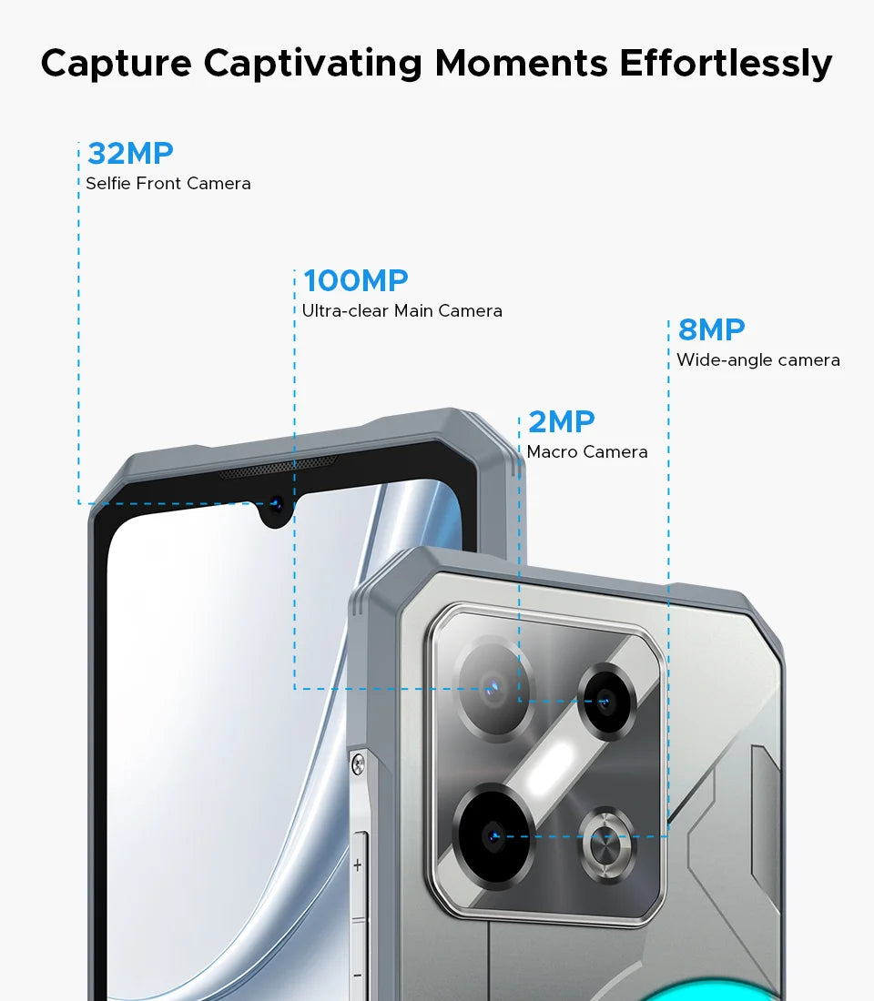 World Premiere DOOGEE Blade GT Pro 5G Rugged Phone LED Light Effect 12GB 512GB 10.5mm Ultra-thin 100MP AI Camera 5800mAh Battery