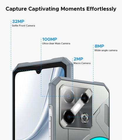 World Premiere DOOGEE Blade GT Pro 5G Rugged Phone LED Light Effect 12GB 512GB 10.5mm Ultra-thin 100MP AI Camera 5800mAh Battery