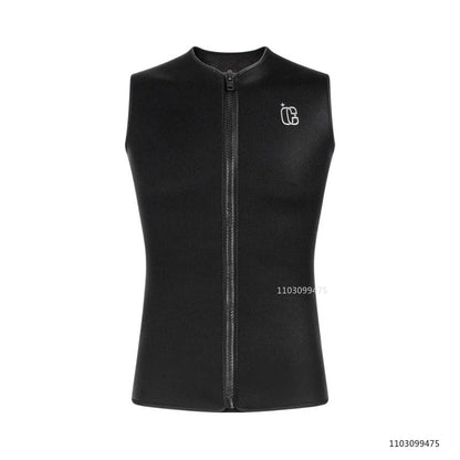 Wetsuit Vest for Men Women 3mm Front Zipper Neoprene Wet Suit Top Sleeveless Jacket for Scuba Diving Kayaking Surfing Swimming