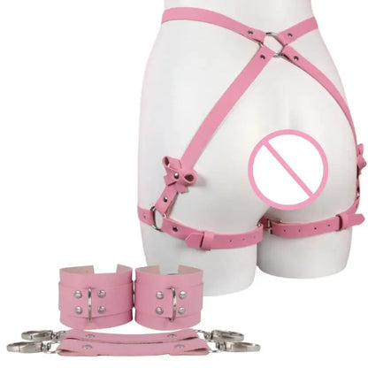 Sex Restraints Bondage Toys PU Leather Adjustable Waist Strap Adult Games Sex Toys For Men Women Sex Bondage Toys