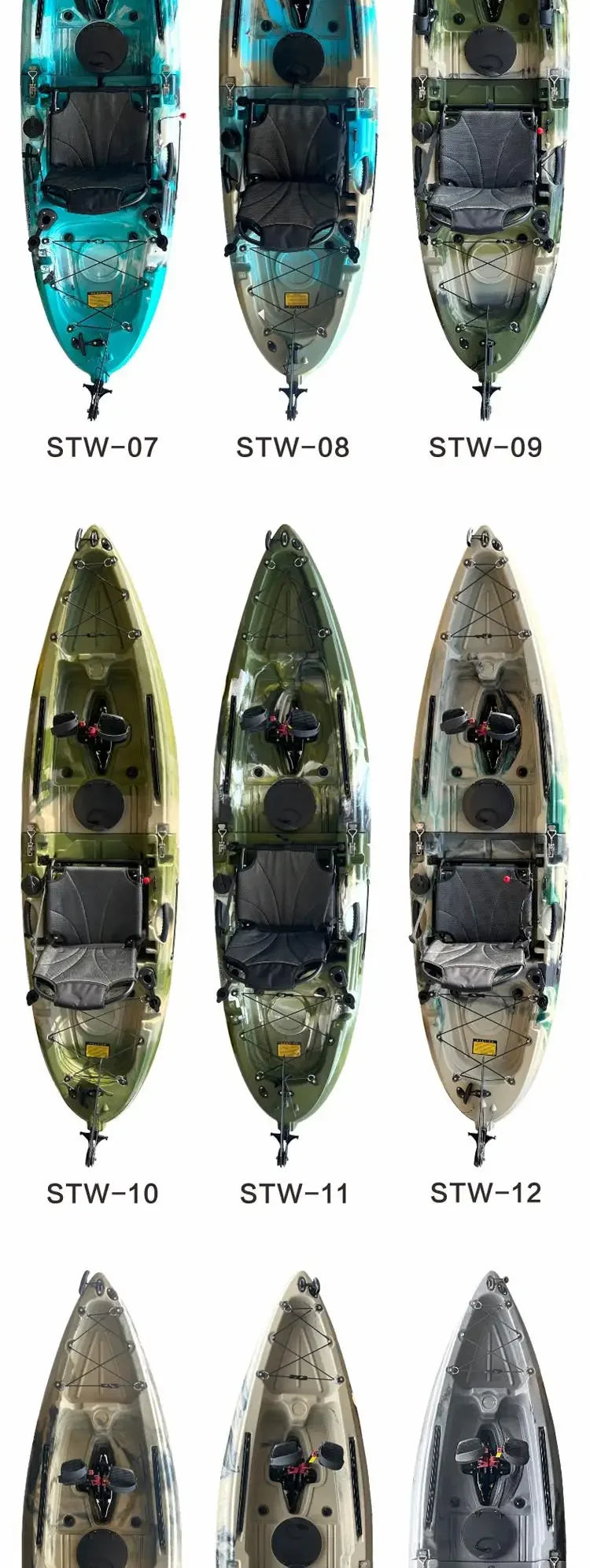 2025 Portable LLDPE Kayak With Split Hard Shell Electric Pedal-Driven Canoe For Solo Tandem Lake Sea Adventures Modular Assembly