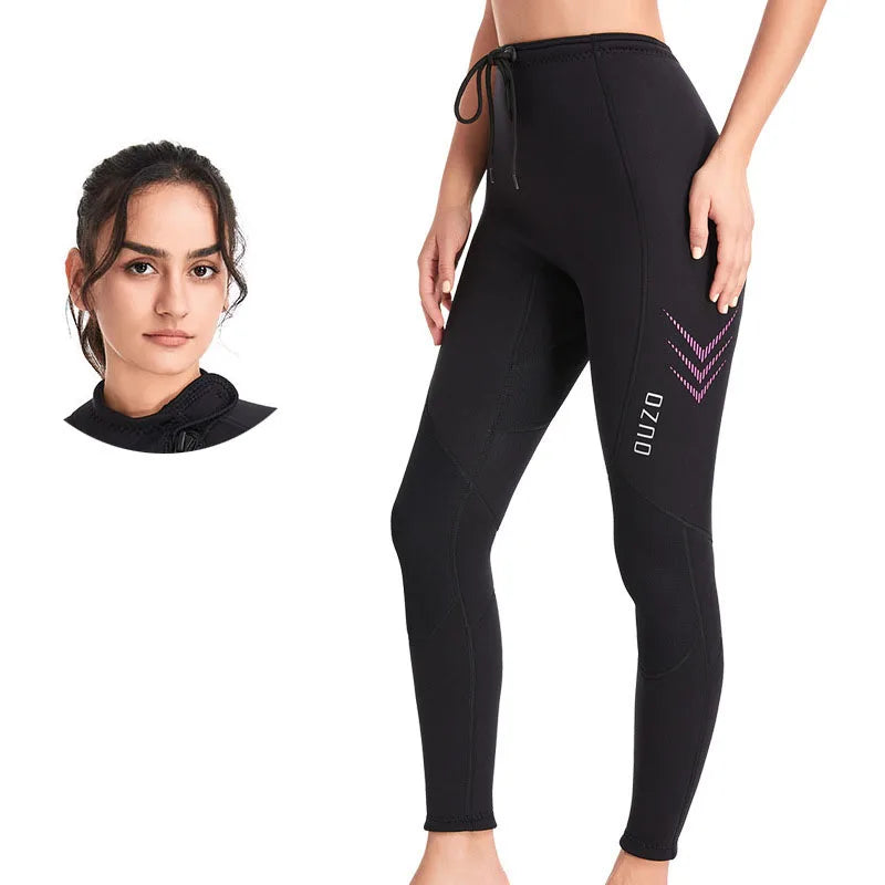 Wetsuit Tops Men and Women Vest 3mm Neoprene Long Sleeve Jacket Surfing Swimming Front Zip Wet Suit for Water Sports Shirt/Pants