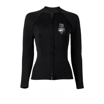 Women's 3mm Two-Piece Diving Suit Long Sleeve Coldproof Wetsuit Top Pants for Snorkeling Surfing Swimming