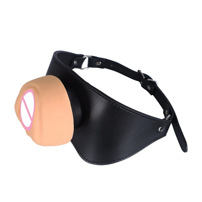 New Adult Toys Leather Gag Gag Plug Adult Game Adjustable Penis Masturbation Cup Adult Restraint Slave Bondage Erotic Sex Toys