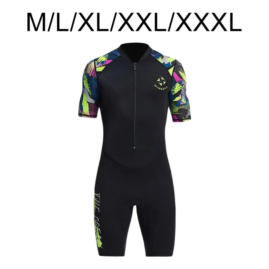 1.5mm Wetsuit Men,surf Dive Wetsuit Men Freediving Neoprene Wetsuit Short Sleeve Men for Surfing Diving Swimming Kayaking