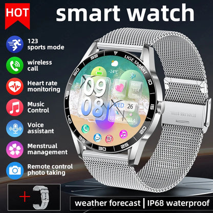 LIGE New Steel Smart Watch Men 1,38inch Bluetooth Call Business Men Watches Fitness Activity Sports Heart Rate Health Smartwatch