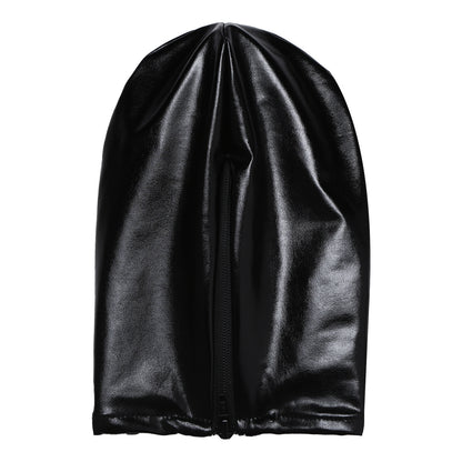 Adult Shiny Leather Masks Sex Toys Bronzing Cloth Open Mouth And Eye Glued Head Cover Couples Adult Products