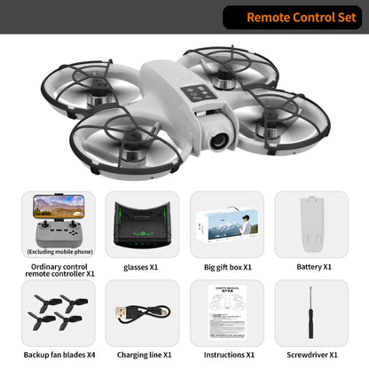 RC Dron with Glasses WIFI FPV H36 Drone Wide Angle HD 4K Camera Height Hold RC Foldable Quadcopter Dron Helicopter Toys Gifts