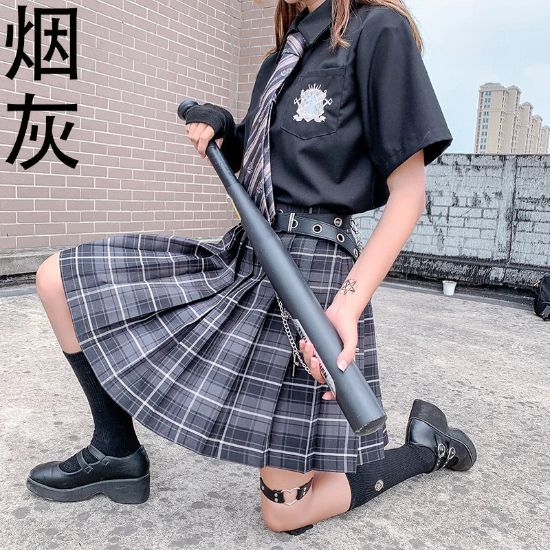 Pleated Skirt Autumn Winter Mini Skirts Womens 2024 Summer Plaid Skirt Tennis Skirt White Sexy Black Skirt Goth School Y2k Jupe