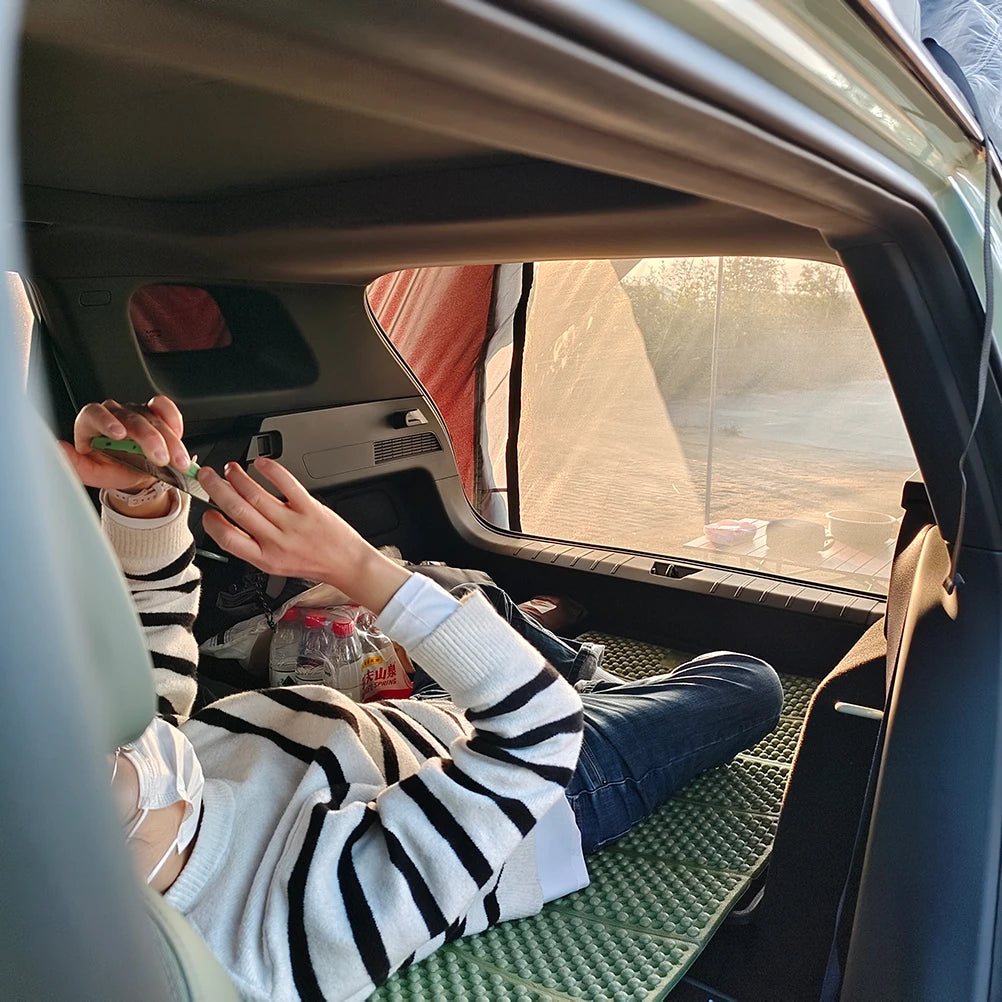 SUV Tailgate Tent Outdoor Camping Waterproof Anti-mosquito Self-driving Trip Rear Tent Overnighting in the Car Sleep in Vehicles