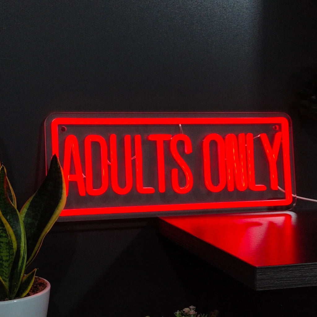 Adults Only Neon Sign Adutls Only Neon Signs for Wall Decor, Adult Only LED Light Sign for Bedroom Game Bar Man Cave Hotel Party