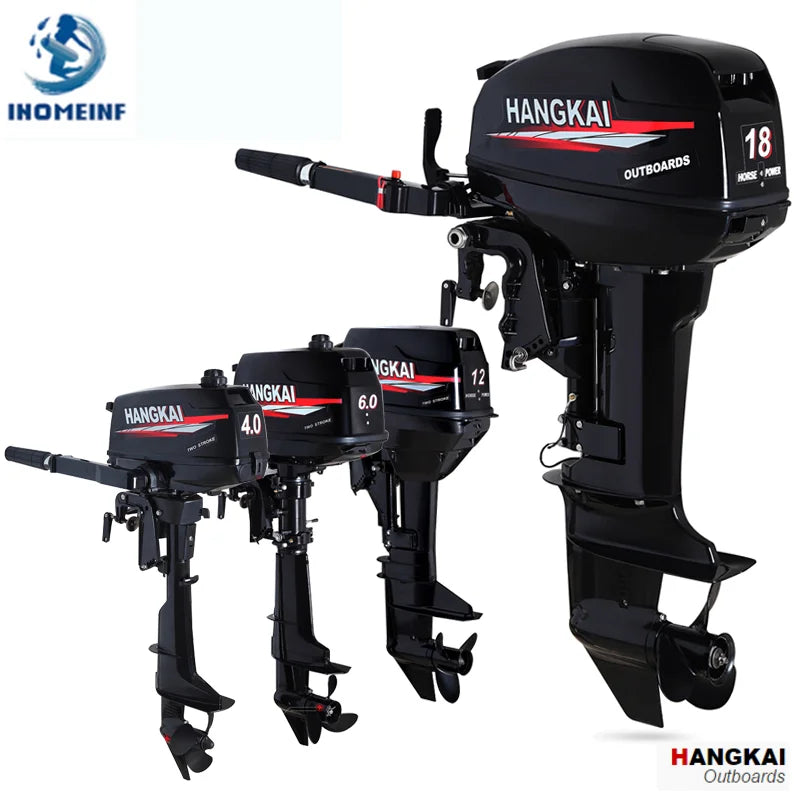 IHOMEINF Powerful 4.0HP-18.0HP Petrol Marine Motor Boat  Engine for the 2.3M-4.6M Assault Boat Canoe Outboards Propeller