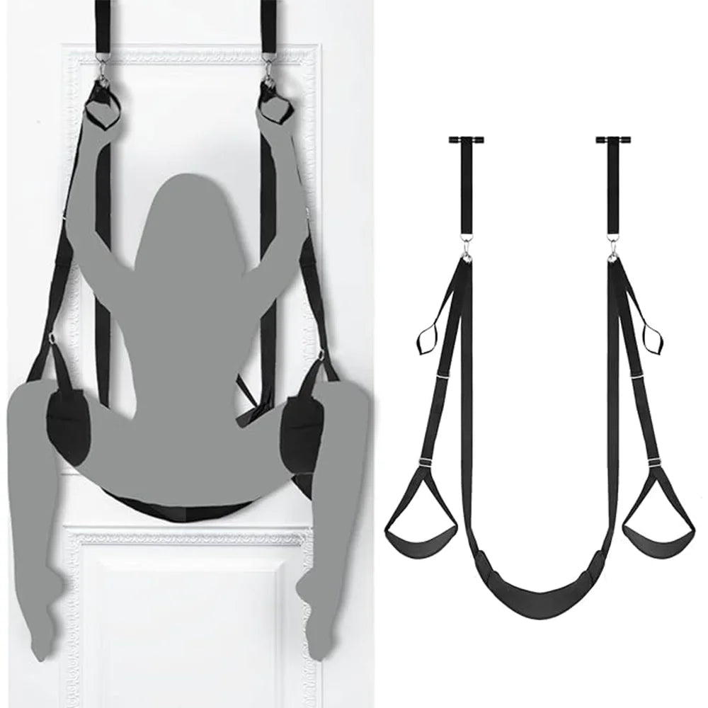 Sex Swing Hanging Door Swing Sex Bondage Adjustable Handcuffs Leg Adult Swing Sex Furniture for Couples Adult Sex Toys