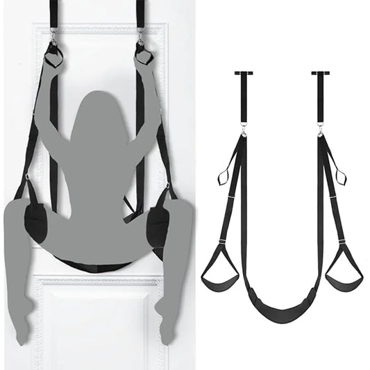 Sex Swing Hanging Door Swing Sex Bondage Adjustable Handcuffs Leg Adult Swing Sex Furniture for Couples Adult Sex Toys