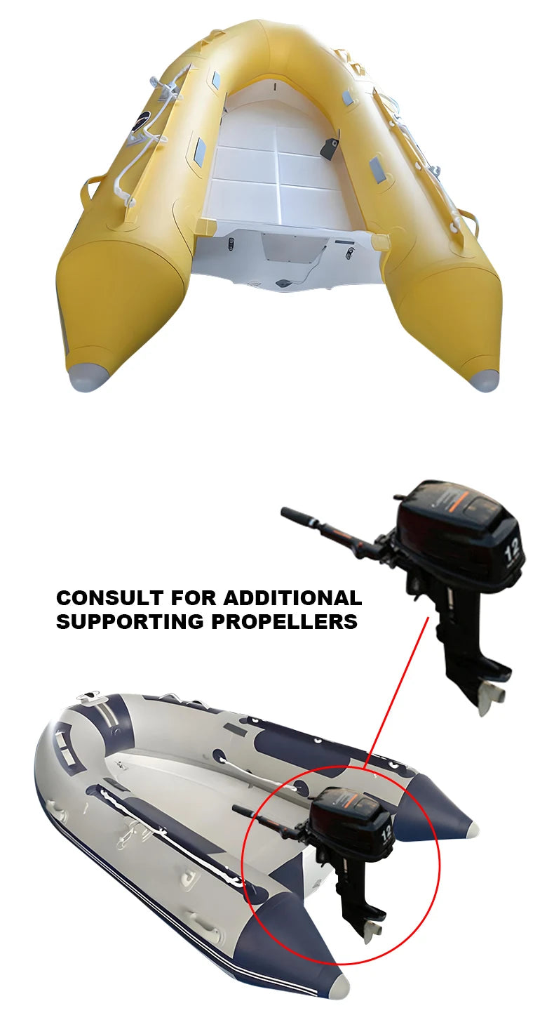 9ft-13ft Outdoor Drifting Rib Boat 300 390 Semi-Rigid Aluminum/Hypalon/PVC Inflatable Dinghy Orca